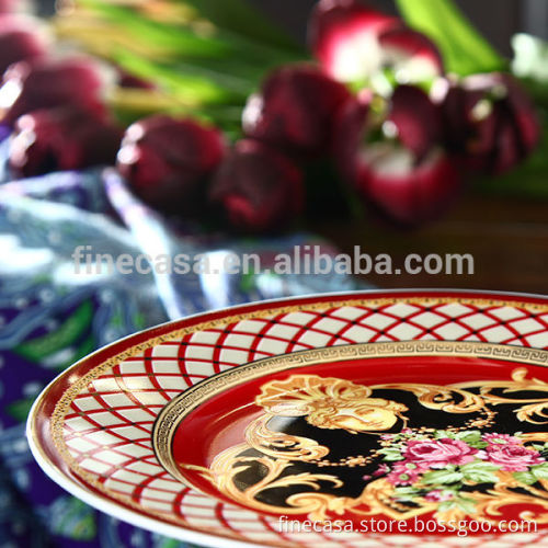 7.5 Inches Luxury Fine Bone China Dinner Plate for Wedding